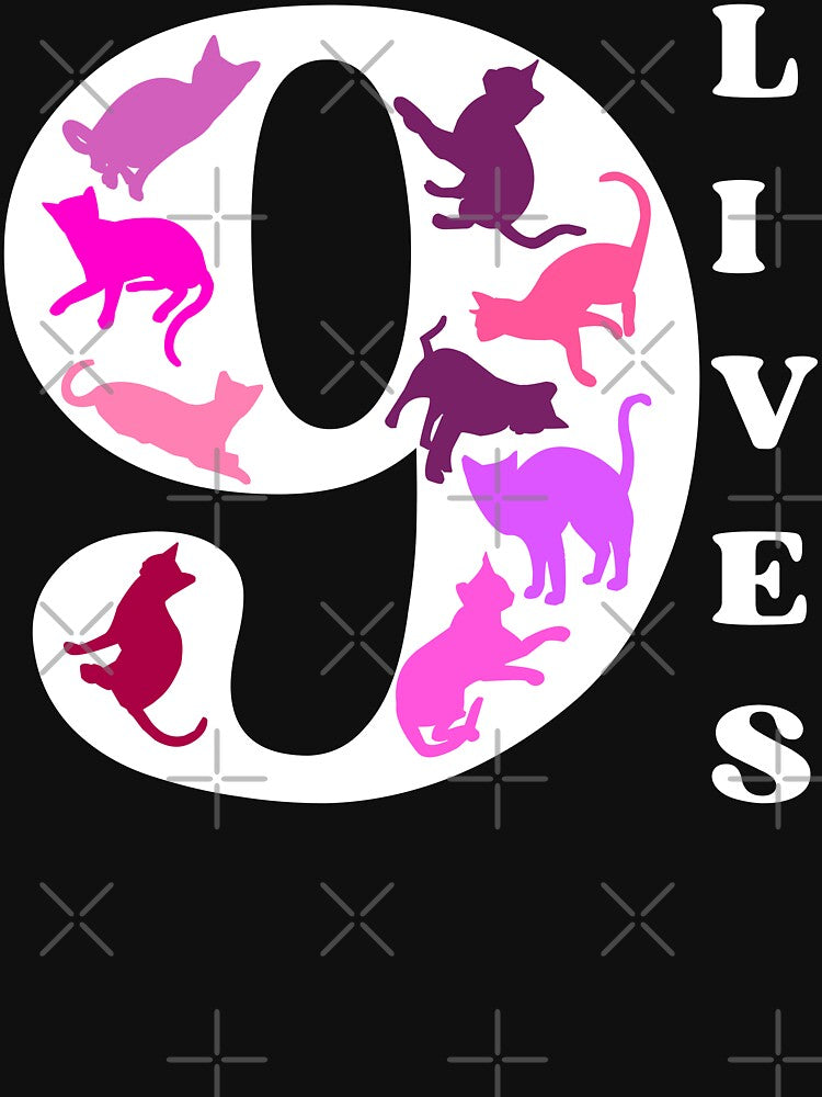 WHITE 9 LIVES - Funny Cat Pictures, A cat has nine lives by FunnyCatsFam T-Shirts, Hoodie, Sweatshirt (Image 3)