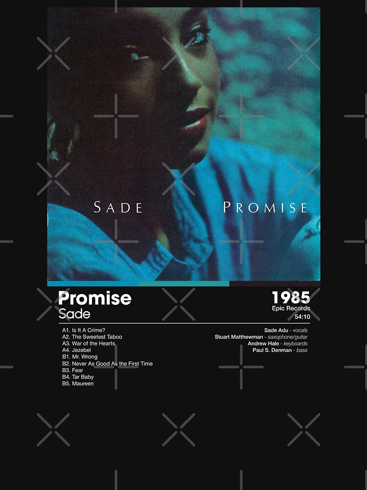 Sade - Promise | Album Card (Dark) by theoralcollage T-Shirts, Hoodie, Sweatshirt | BlankRebels.com (Image 3)