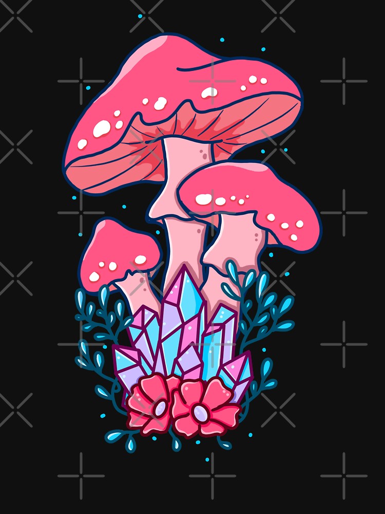 Mushroom and Crystals by Kimprut T-Shirts, Hoodie, Sweatshirt | BlankRebels.com (Image 3)