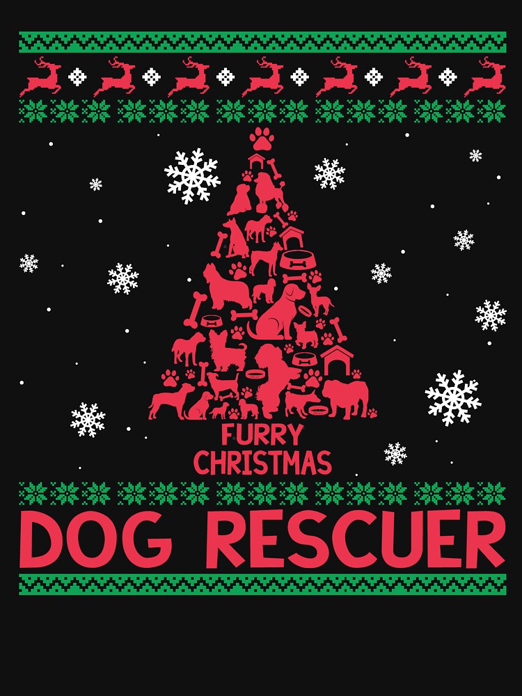 Dog Rescuer - Furry Christmas Dog Rescuer by UnknownArtistt T-Shirts, Hoodie, Sweatshirt | BlankRebels.com (Image 3)