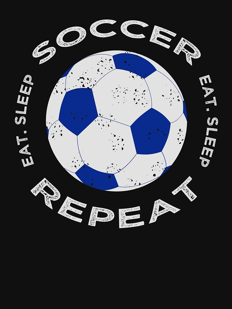 Eat Sleep Soccer Repeat Design - Unique Soccer Player Gift Ideas by cartba