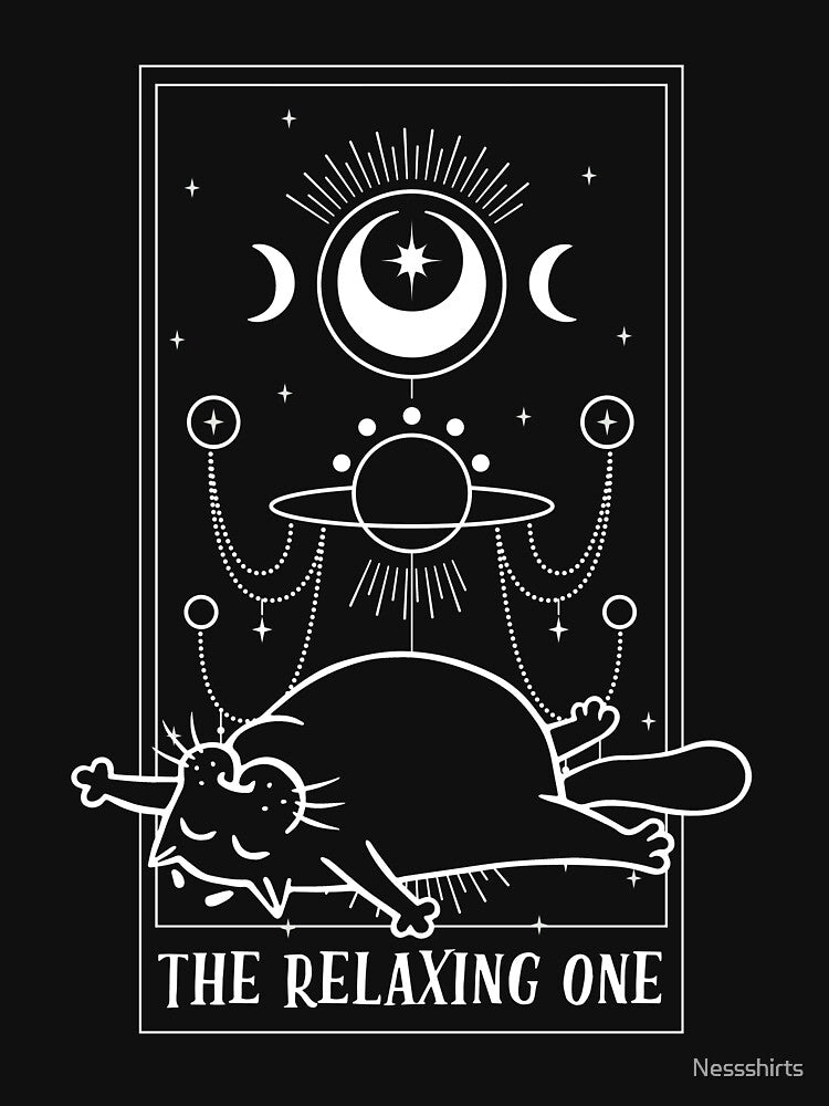 Funny The Relaxing One Tarot Card A Cat Tarot Cartomancy Fan by Nessshirts T-Shirts, Hoodie, Sweatshirt (Image 3)