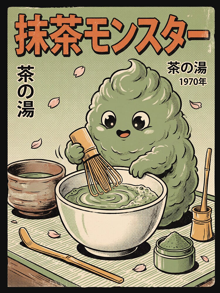 Matcha Monster Vintage Japanese Tea Poster by Moo7shop T-Shirts, Hoodie, Sweatshirt | BlankRebels.com (Image 3)