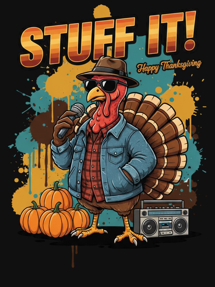 Stuff It! Cool Thanksgiving Turkey Design by RainUlan53 T-Shirts, Hoodie, Sweatshirt | BlankRebels.com (Image 3)