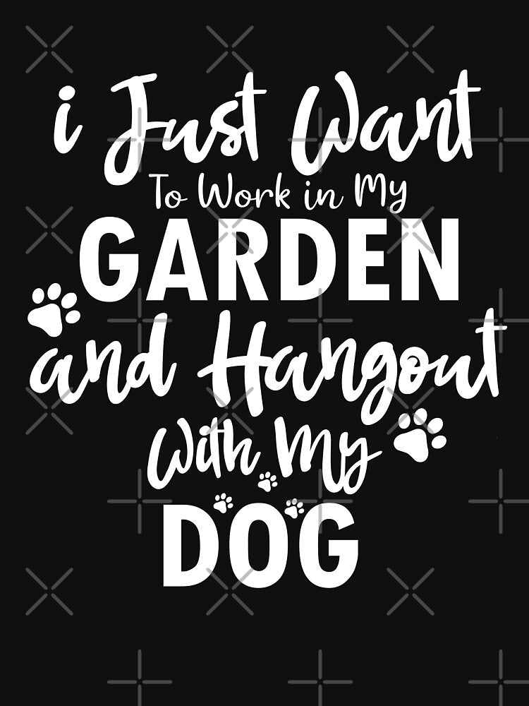 I Just Want To Work in My Garden And Hangout With My Dog Shirt Dog Lover For Women And Mens by dianoo Hoodie,... (Image 3)
