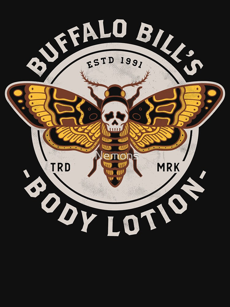 Buffalo Bill's Body Lotion - Death's Head Moth - Horror - Distressed Vintage Design by Nemons T-Shirts, Hoodie,... (Image 3)