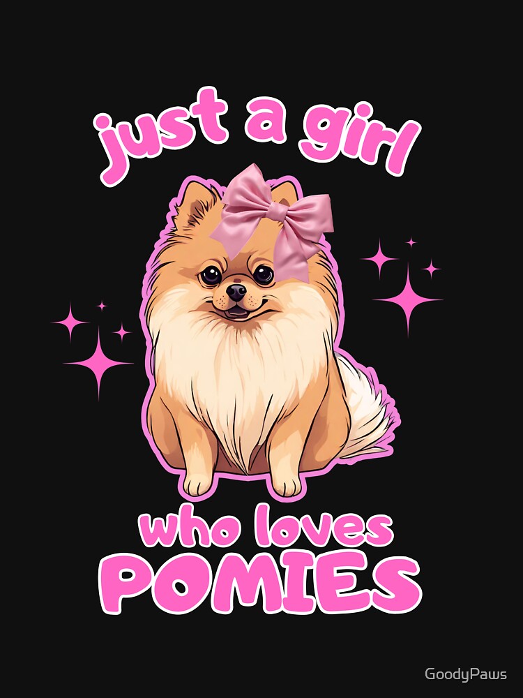 Just a girl who loves dogs Pomeranian by GoodyPaws T-Shirts, Hoodie, Sweatshirt | BlankRebels.com (Image 3)