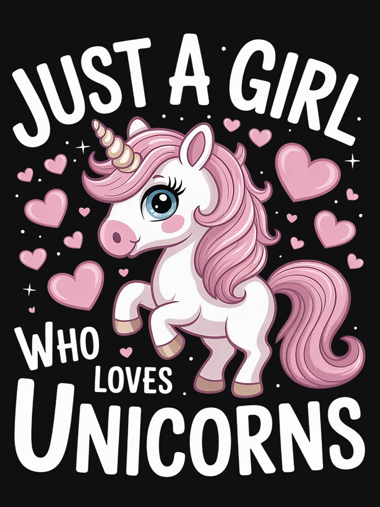 Cute Unicorn Lover Just A Girl Who Loves Unicorns by DarioRosales T-Shirts, Hoodie, Sweatshirt | BlankRebels.com (Image 3)