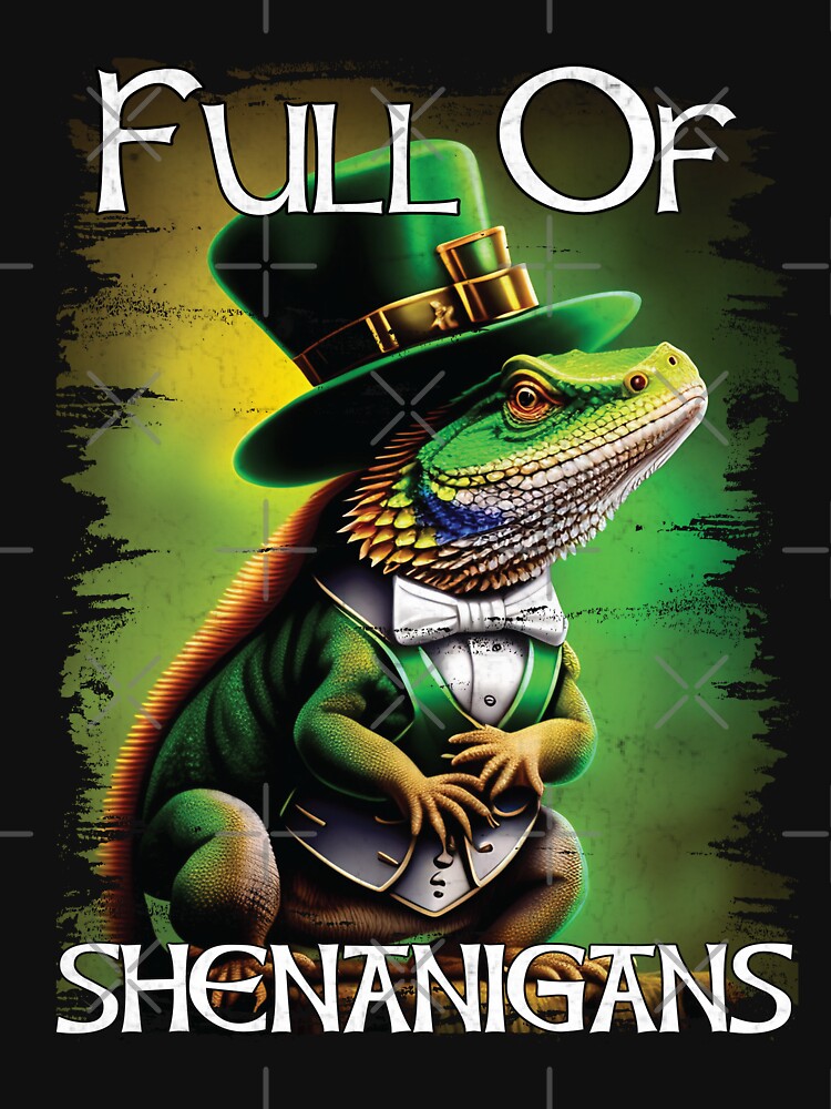 Full of Shenanigans Funny Bearded Dragon St Patrick's Day by Trendy Valley T-Shirts, Hoodie, Sweatshirt (Image 3)