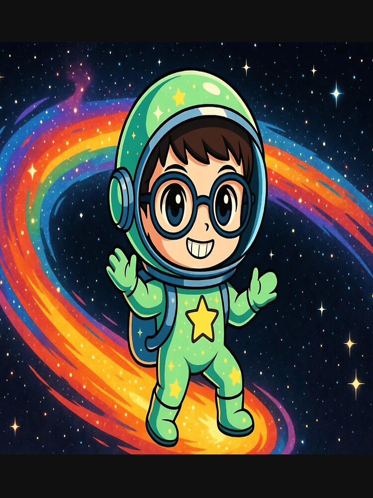 Copy of Fluffy brown Hair Astronaut Space Sticker Chibi by NovaDigitalArt45 T-Shirts, Hoodie, Sweatshirt (Image 3)