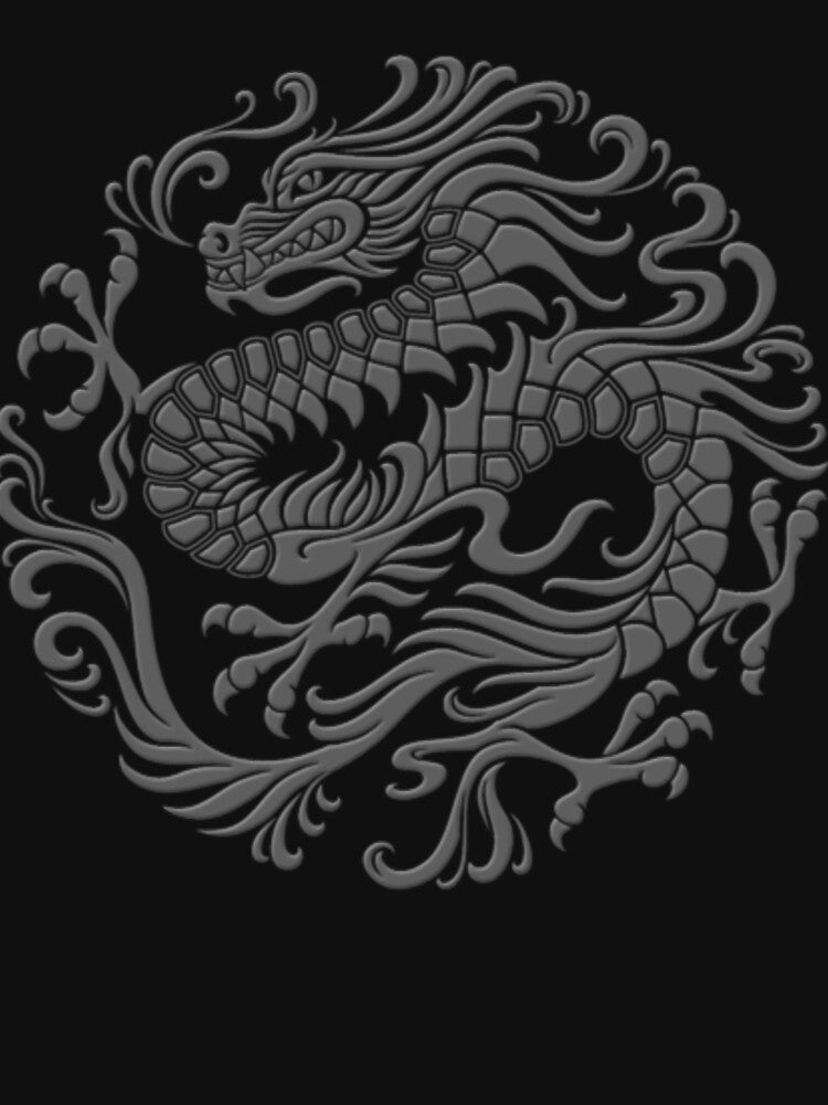 Traditional Dark Chinese Dragon Circle by MarKlesss T-Shirts, Hoodie, Sweatshirt | BlankRebels.com (Image 3)