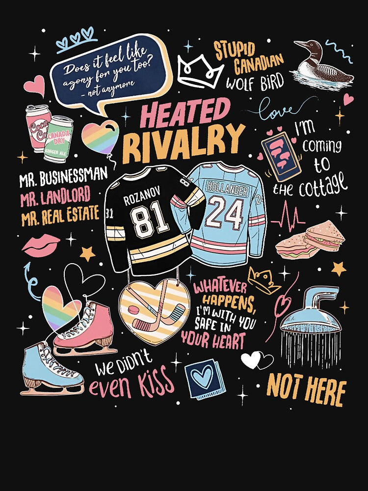Heated Rivalry Romance Hollanov Couple Romance Book Hockey Rivals Couple Movie Book Fans Gift by UlrichMerzano