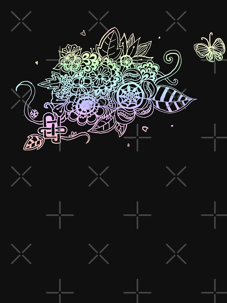 Flower garden - Pastel Rainbow (Zentangle/ Doodle/ Mandala) by CreativityRoams T-Shirts, Hoodie, Sweatshirt (Image 3)