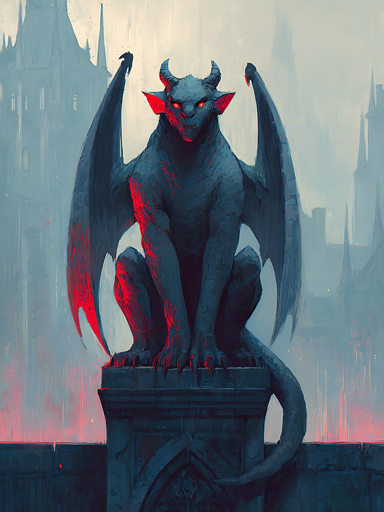 Eerie Dark Academia Gargoyle Guardian by bapupa T-Shirts, Hoodie, Sweatshirt | BlankRebels.com (Image 3)