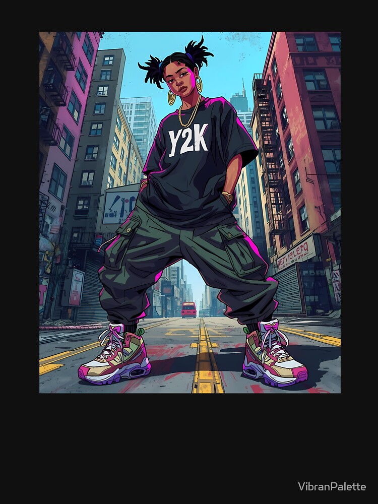 Urban Street Style: Bold Y2K Outfits & Grunge Aesthetic in Graffiti City Art by VibranPalette T-Shirts, Hoodie,... (Image 3)
