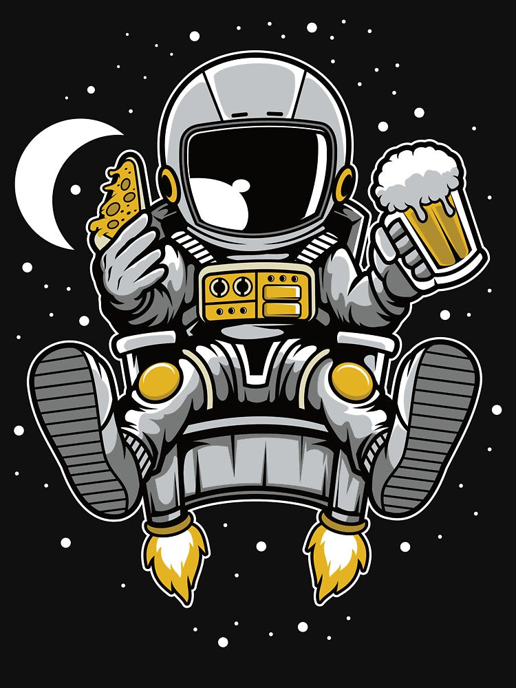 Astronaut Pizza Beer - Funny Outer Space Lovers by Desteroids T-Shirts, Hoodie, Sweatshirt | BlankRebels.com (Image 3)