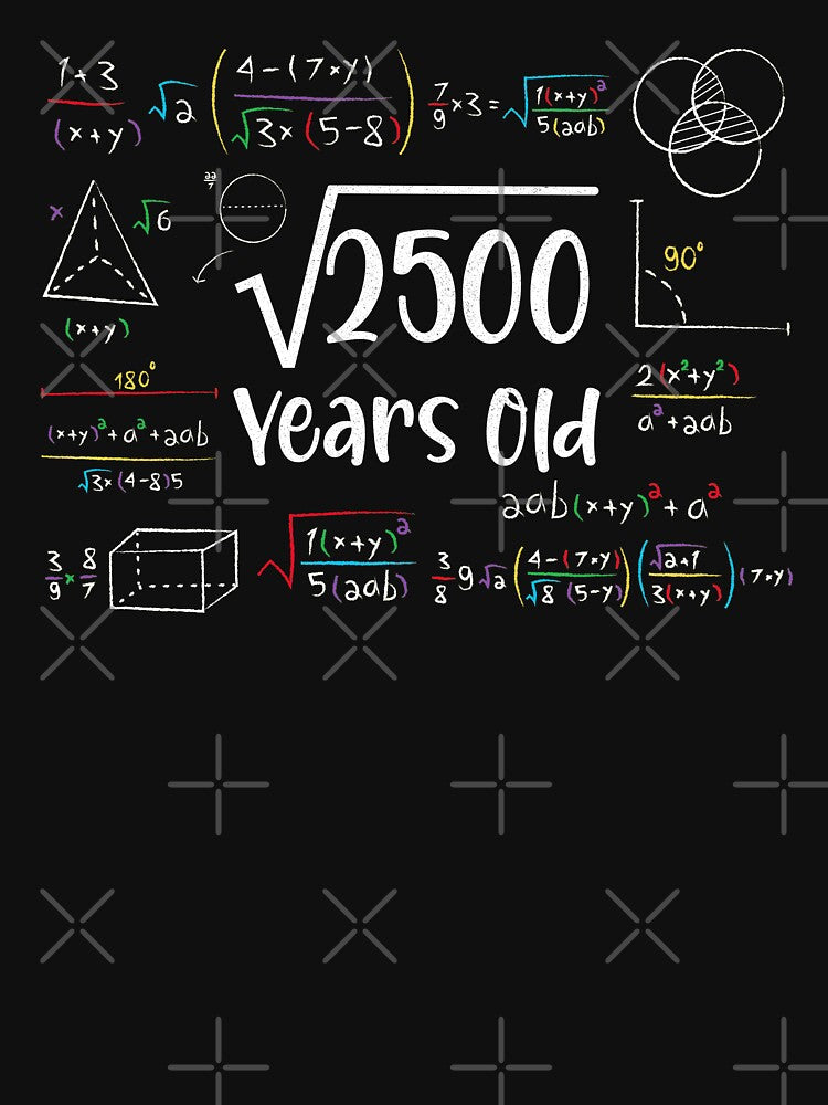 Square Root of 2500 50th Birthday 50 Year Old Gifts Math Bday by Blok45 T-Shirts, Hoodie, Sweatshirt (Image 3)