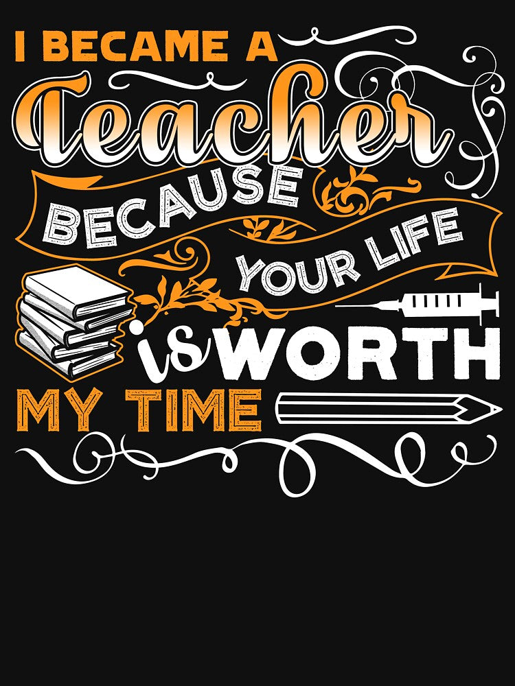 Teacher - I Became A Teacher by UnknownArtistt T-Shirts, Hoodie, Sweatshirt | BlankRebels.com (Image 3)