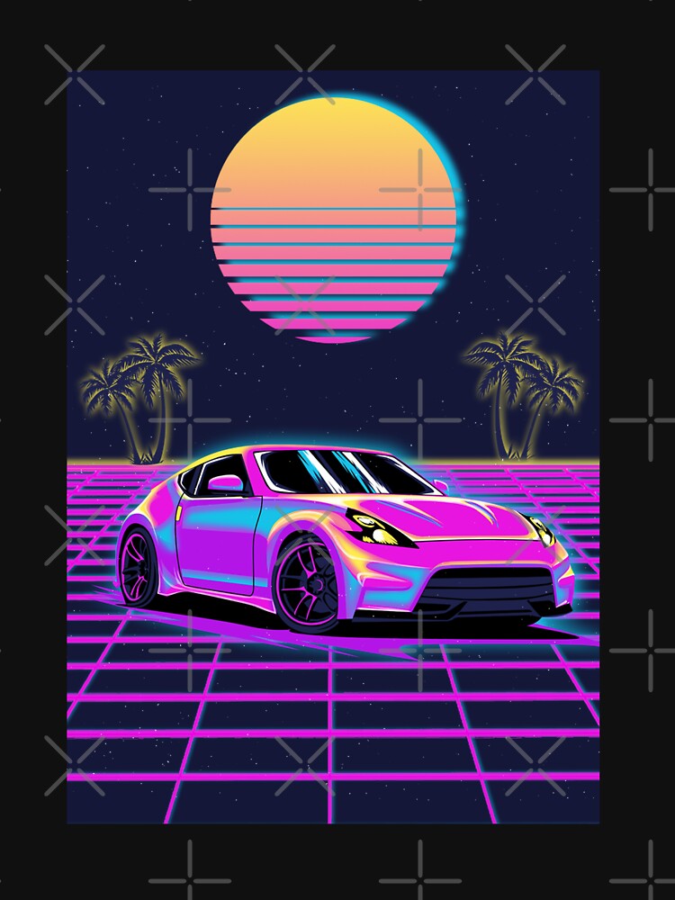 Vaporwave Car 350z by Ryzdesain T-Shirts, Hoodie, Sweatshirt | BlankRebels.com (Image 3)