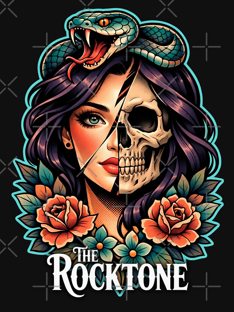 Beautiful Disaster Snake & Skull Tattoo Style by RockToneShop T-Shirts, Hoodie, Sweatshirt | BlankRebels.com (Image 3)