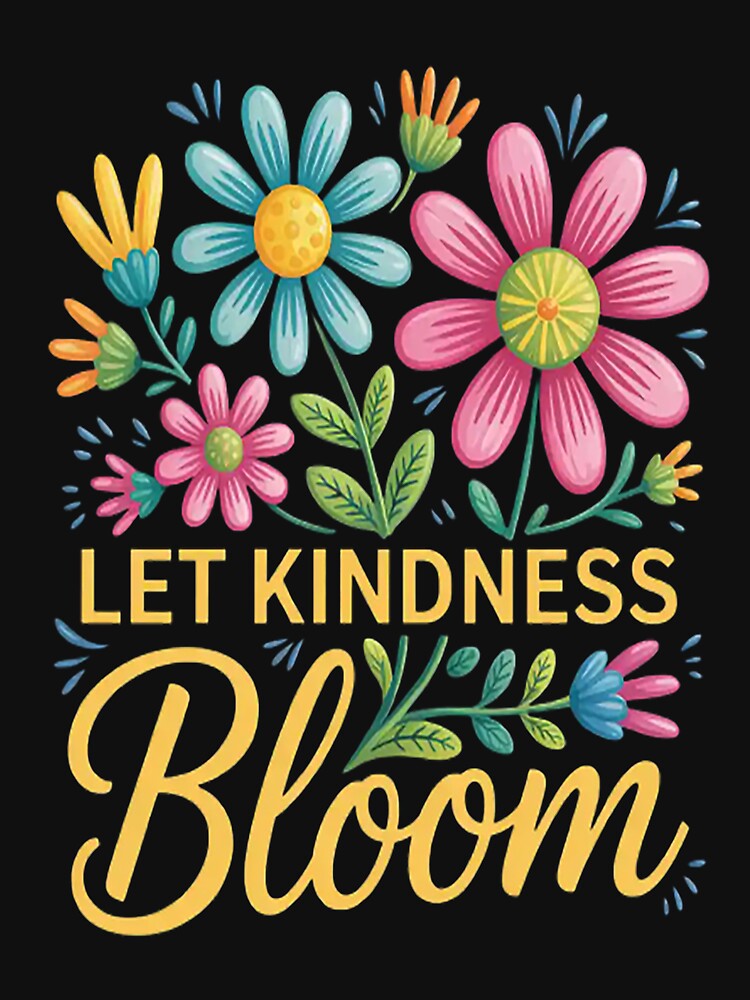 Let Kindness Bloom Be Kind Flowers Mental Health Matters by HaiharryCartoon T-Shirts, Hoodie, Sweatshirt (Image 3)