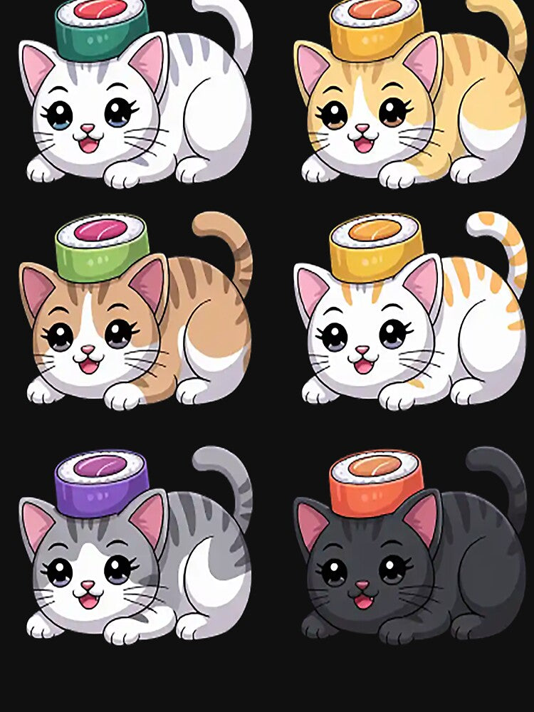Sushi Cats Sushi Lover Cat Lover Kawaii Anime Neko by SignaturalGen T-Shirts, Hoodie, Sweatshirt | BlankRebels.com (Image 3)