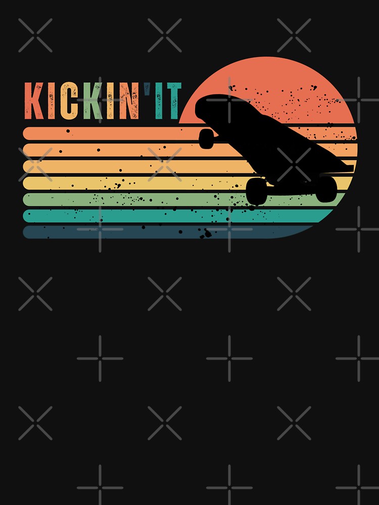 Kickin' It Skateboard Skateboarding Retro Vintage Skateboard Gift for Skateboarder by Diferenty Shop  ⭐⭐⭐⭐⭐... (Image 3)