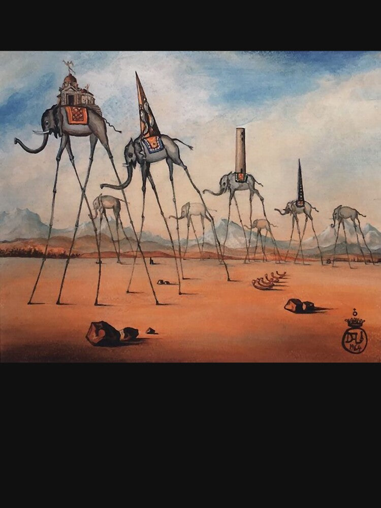 Space Elephants Salvador Dali by 2debien T-Shirts, Hoodie, Sweatshirt | BlankRebels.com (Image 3)