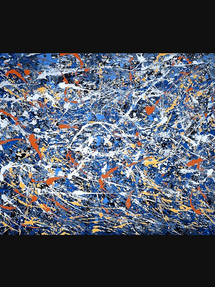 Abstract Jackson Pollock Painting Original Art ,artwork by Jackson Pollock, red, yellow, blue, black by Amy-Hamilton