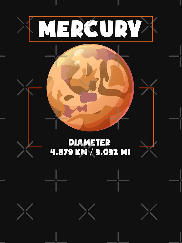 Planet Mercury and his diametre, a funny gift for solar system lovers and astronomy enthusiasts by abdelhak2005... (Image 3)