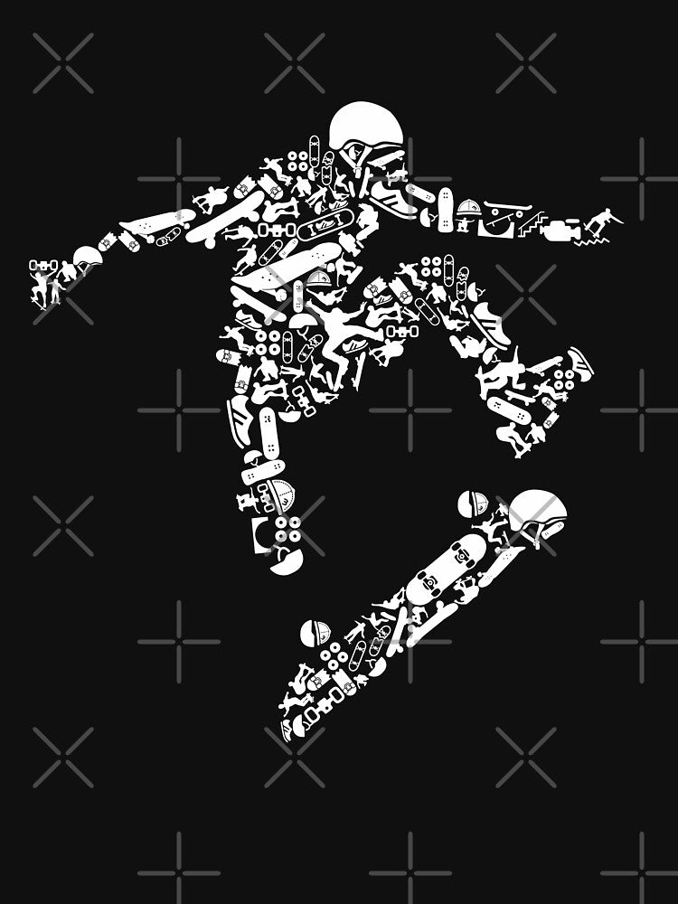 Skateboard Pattern by VibrantGifts T-Shirts, Hoodie, Sweatshirt | BlankRebels.com (Image 3)