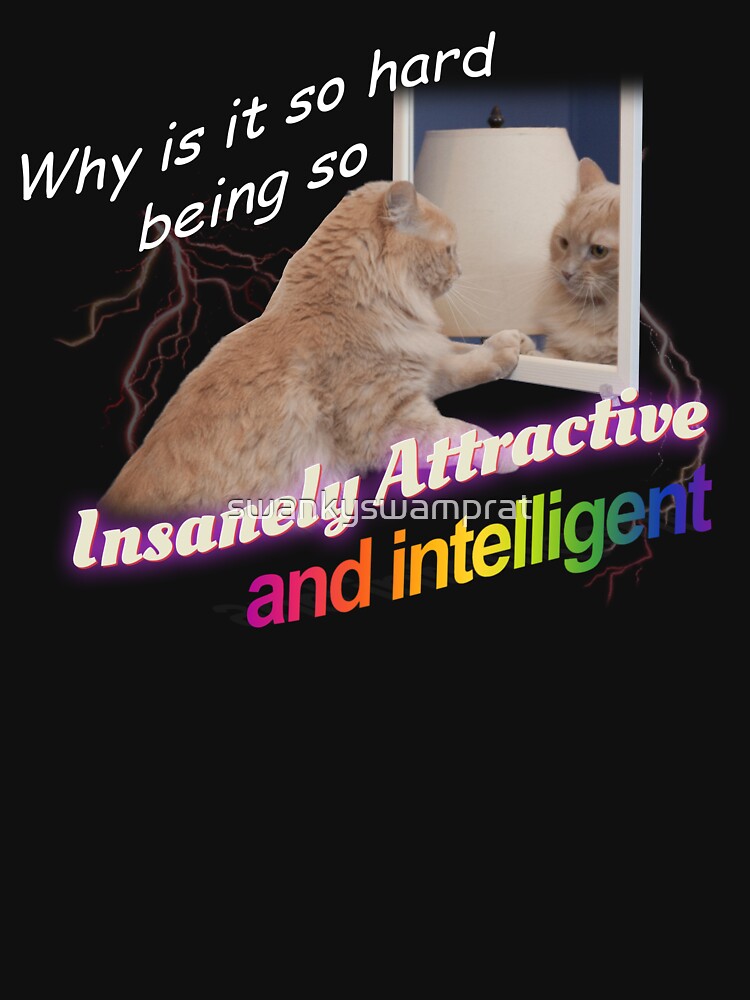 Why Is It So Hard Being So Insanely Attractive And Intelligent Meme by swankyswamprat T-Shirts, Hoodie, Sweatshirt (Image 3)