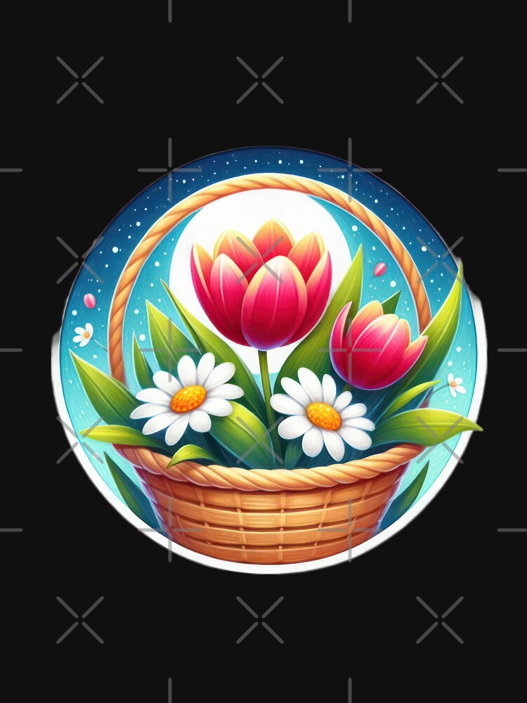 Basket of flowers retro floral flowers by Expressions-Sel T-Shirts, Hoodie, Sweatshirt | BlankRebels.com (Image 3)
