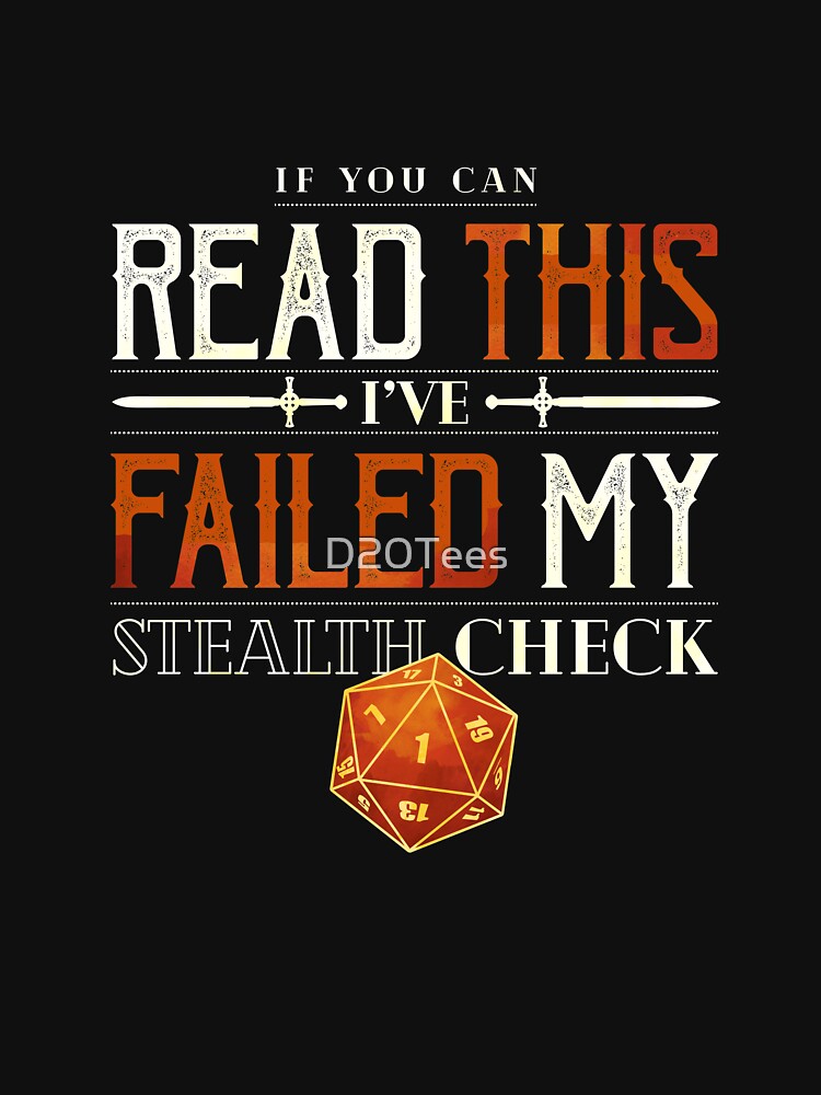 Stealth Check Rogue D20 Tabletop RPG by D20Tees T-Shirts, Hoodie, Sweatshirt | BlankRebels.com (Image 3)