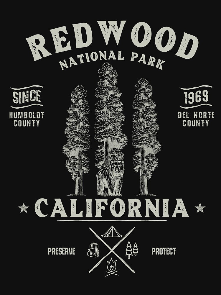 Redwood National Park Vintage California Camping Hiking by Quiver712 T-Shirts, Hoodie, Sweatshirt | BlankRebels.com (Image 3)