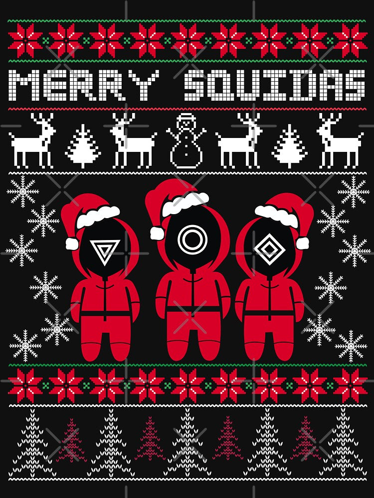 Merry Squidas | Funny Holiday shirts | Matching ugly sweater by WycWycCo Hoodie, Sweatshirt | BlankRebels.com (Image 3)