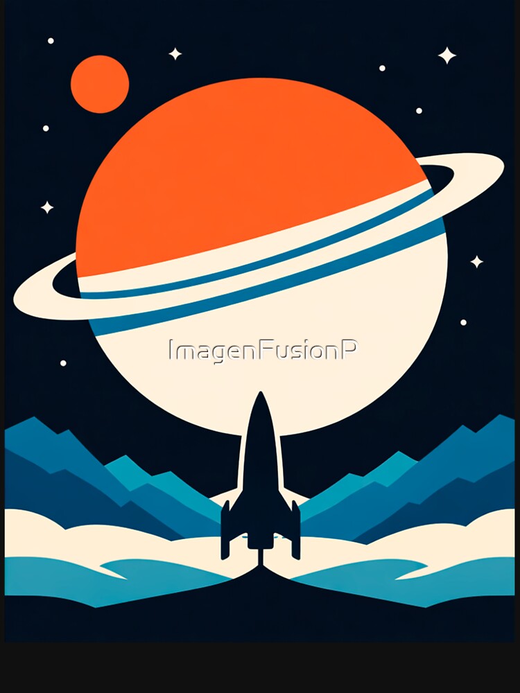 Retro Space Landing Poster T-Shirts, Hoodie, Sweatshirt