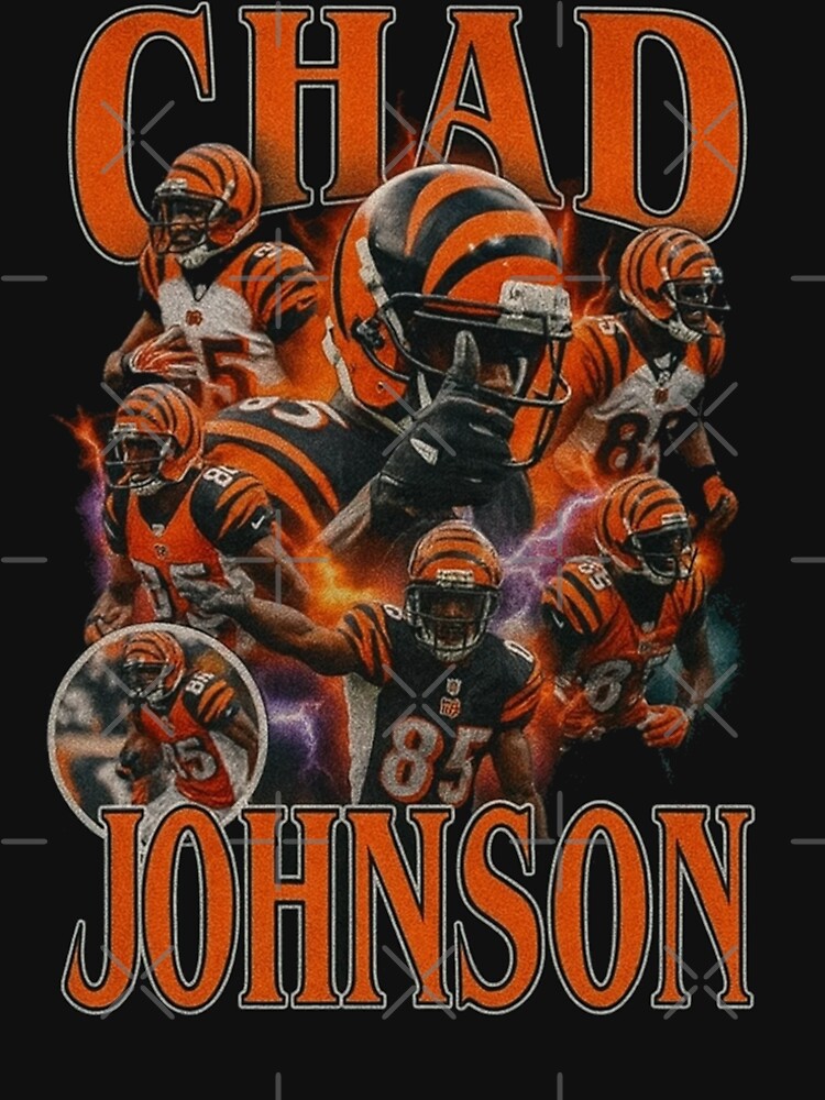 Chad Johnson Cincinnati Retro Football Design by TheArtOfCar T-Shirts, Hoodie, Sweatshirt | BlankRebels.com (Image 2)