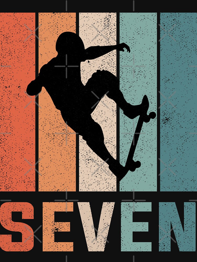 7th Birthday Skateboard Retro 7 Years Old by RetroStyle247 T-Shirts, Hoodie, Sweatshirt | BlankRebels.com (Image 3)