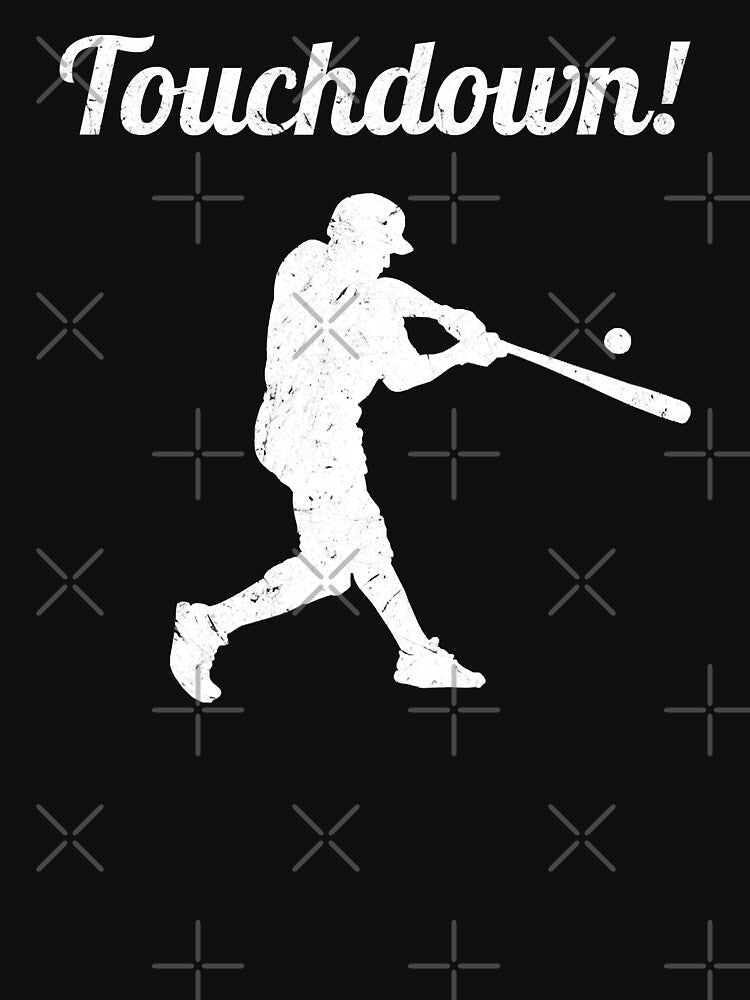 Touchdown Baseball Vintage Retro Baseball Player Gift by MichelSorour T-Shirts, Hoodie, Sweatshirt (Image 3)