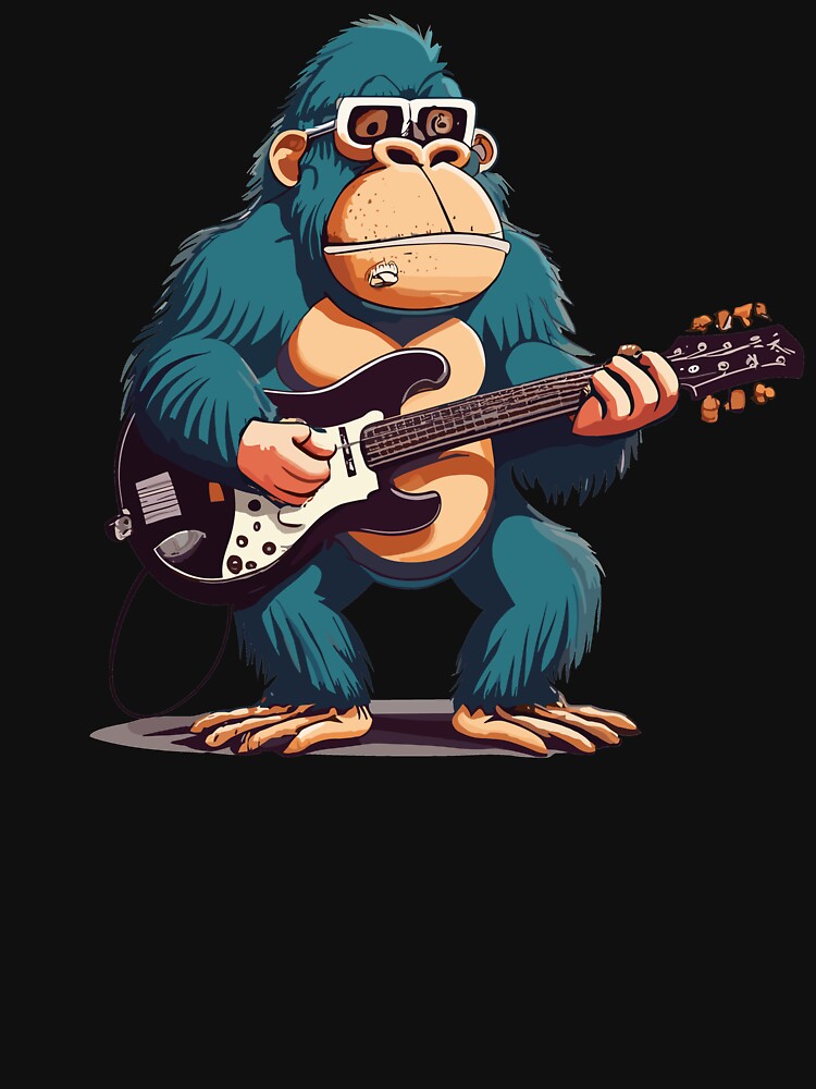 Guitar Gorilla by WenegeeDesigns T-Shirts, Hoodie, Sweatshirt | BlankRebels.com (Image 3)
