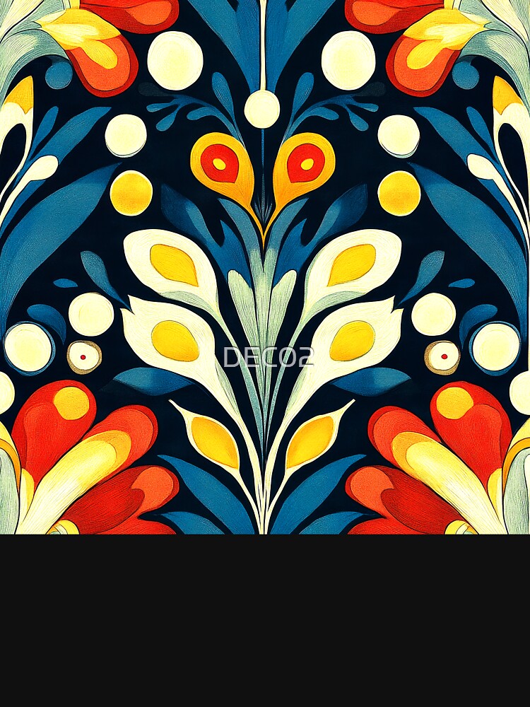 Boho-Inspired Blue, Yellow And Red Abstract Design by DEC02 T-Shirts, Hoodie, Sweatshirt | BlankRebels.com (Image 3)