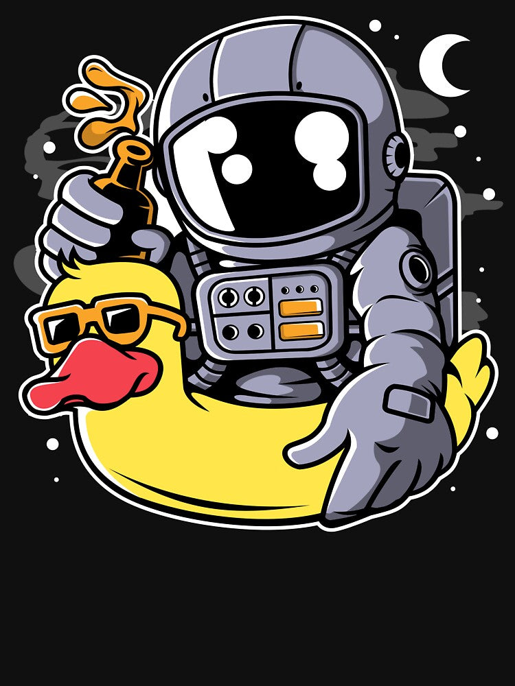 Astronaut Duck Balloon - Funny Outer Space Lovers by Desteroids T-Shirts, Hoodie, Sweatshirt | BlankRebels.com (Image 3)