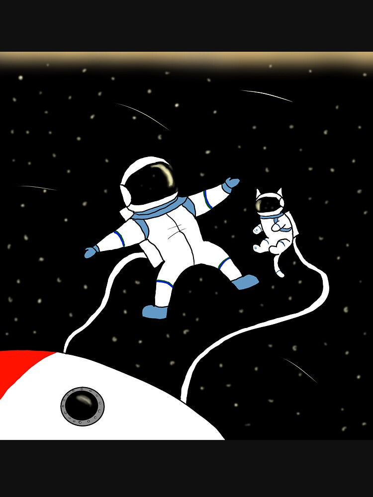 Astronaut and his catstronaut by noahtnart T-Shirts, Hoodie, Sweatshirt | BlankRebels.com (Image 3)
