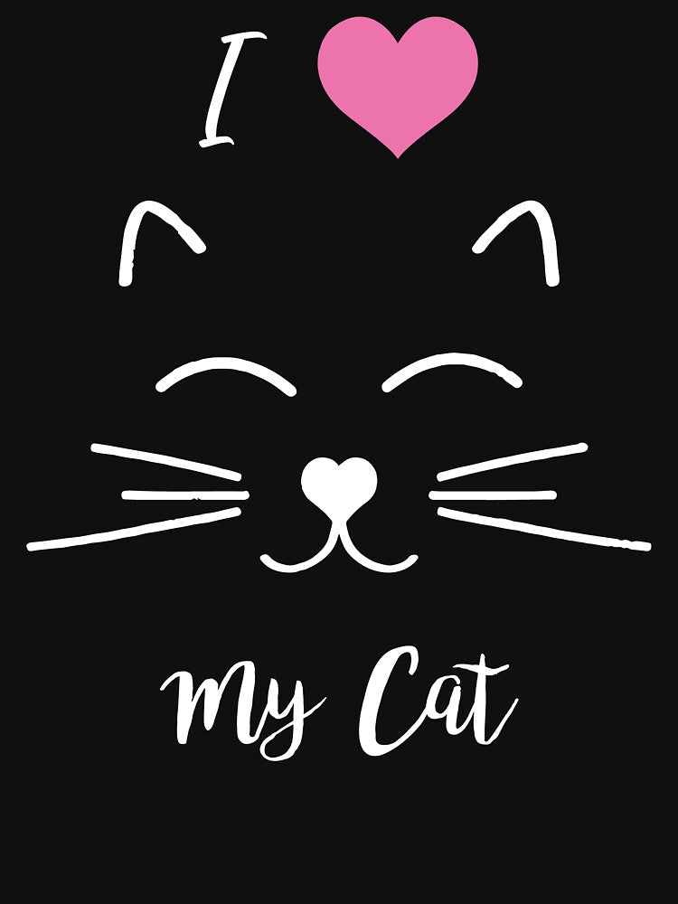Cute I Love My Cat Illustration by GetGoodFit T-Shirts, Hoodie, Sweatshirt | BlankRebels.com (Image 3)