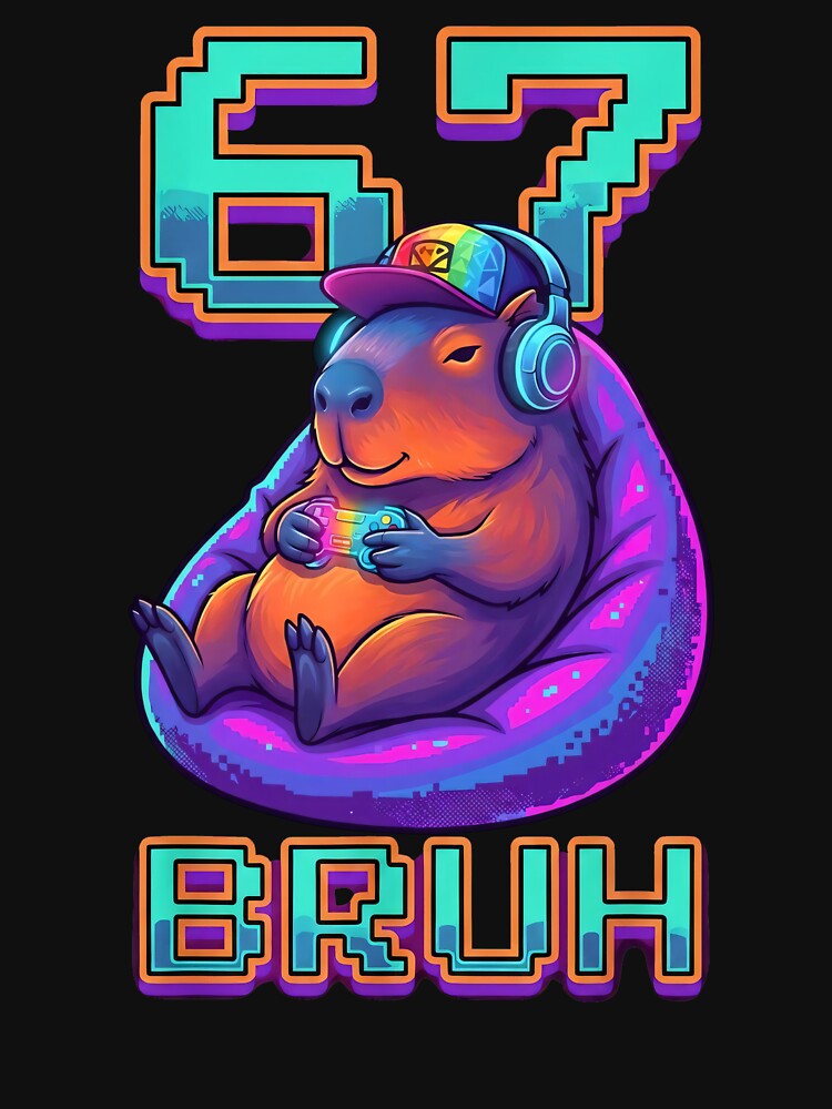 Gamer Capybara 67 BRUH Six Seven T-Shirts, Hoodie, Sweatshirt