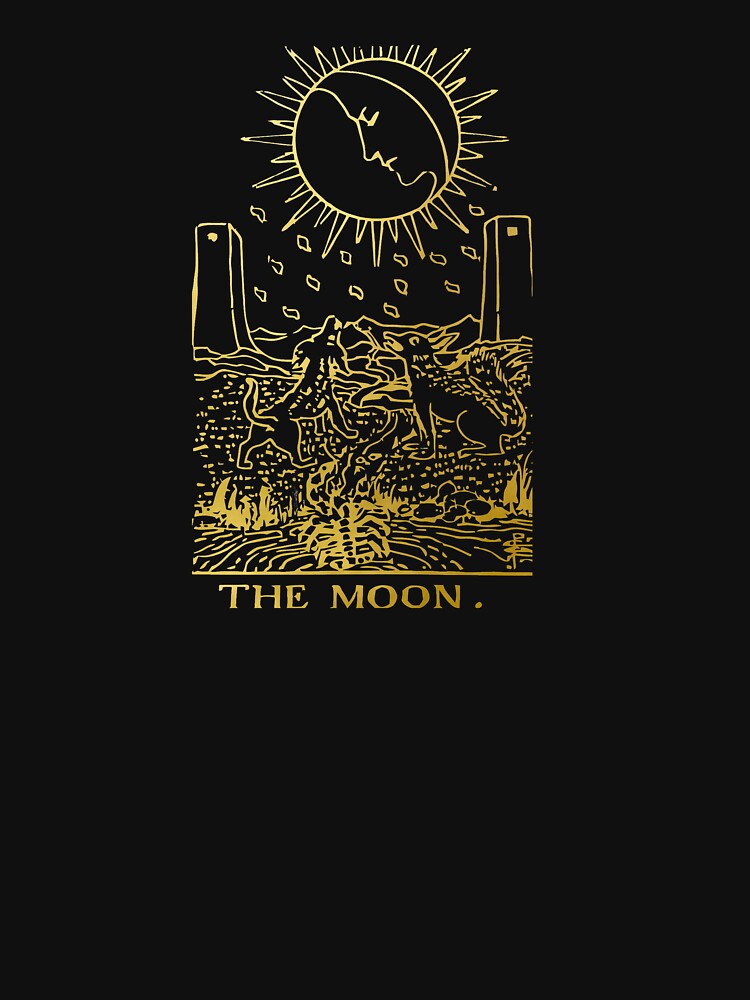 Tarot Card The Moon Gold Deck by Michallandsberg T-Shirts, Hoodie, Sweatshirt | BlankRebels.com (Image 3)