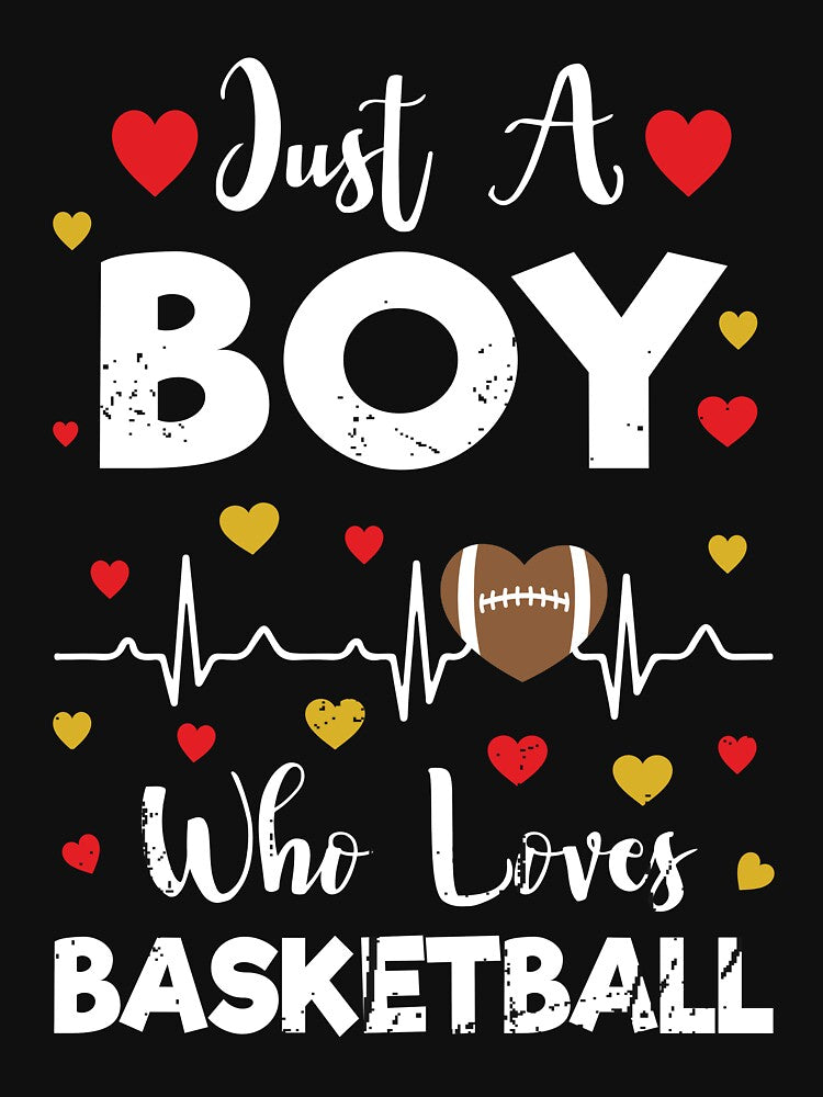 Just a Boy who Loves Basketball - Basketball Player Lover by Adexyl T-Shirts, Hoodie, Sweatshirt | BlankRebels.com (Image 3)