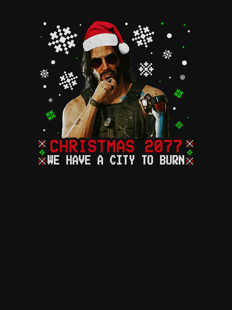Christmas 2077 by castyabionen T-Shirts, Hoodie, Sweatshirt | BlankRebels.com (Image 3)