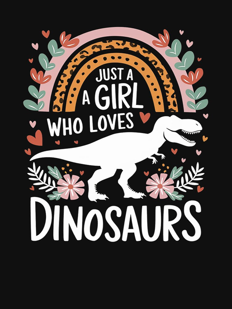 Rainbow Just A Girl Who Loves Dinosaurs Leopard Dinosaur by joyouartArt T-Shirts, Hoodie, Sweatshirt (Image 3)
